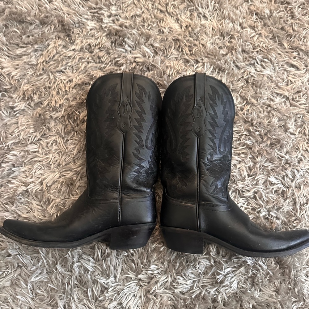 Old west black cowboy boots
